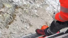 Zásah HZS u pádu horolezce Roberta