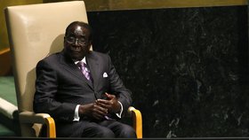 Africký diktátor Robert Mugabe na konferenci OSN