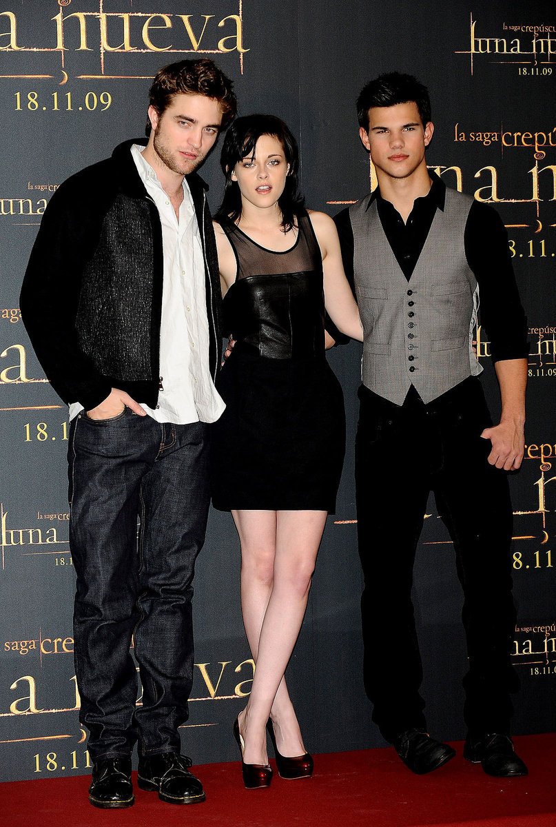 Robert Pattinson, Kristen Stewart a Taylor Lautner z Twilightu