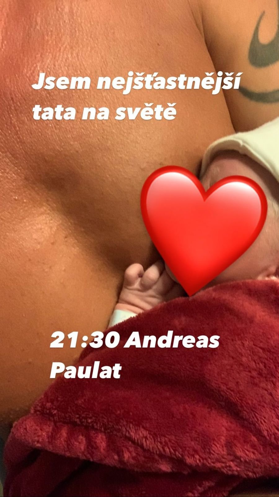 Český Ken Robert Paulát ukázal novorozeného syna Andrease