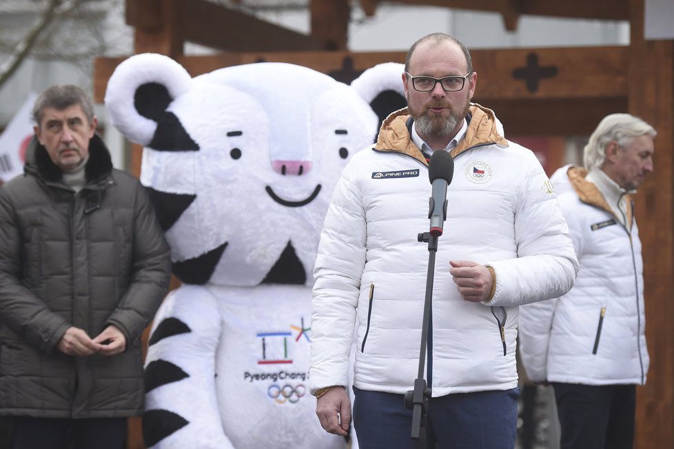 Ministr školství Robert Plaga (ANO) s Andrejem Babišem v Ostravě na Olympijském festivalu 2018.