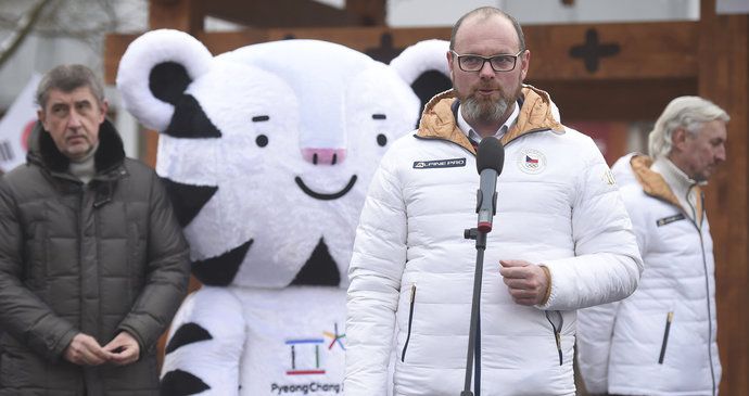 Ministr školství Robert Plaga (ANO) s Andrejem Babišem v Ostravě na Olympijském festivalu 2018