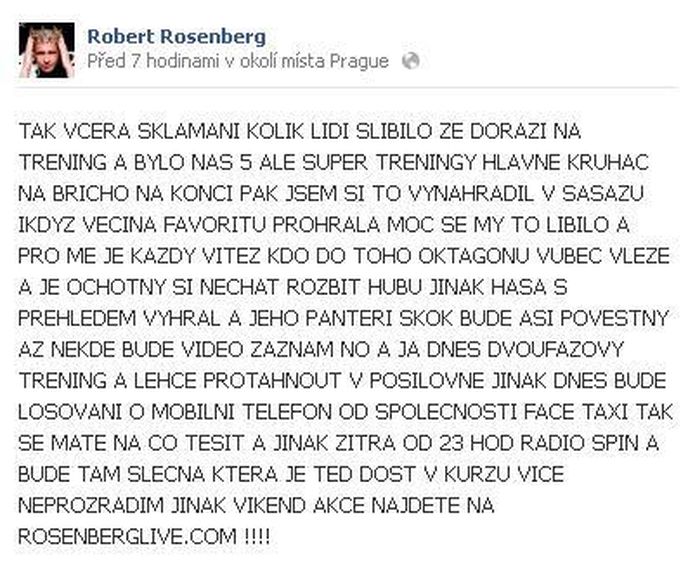 Robert Rosenberg na Facebooku