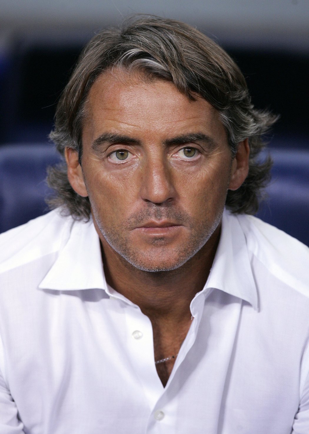 Italský fotbalový trenér Roberto Mancini