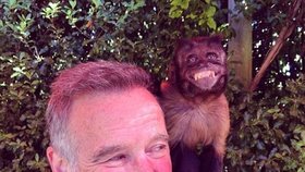 Nejspíš poslední fotografie Robina Williamse před sebevraždou. S opicí se fotil na své narozeniny v červenci.