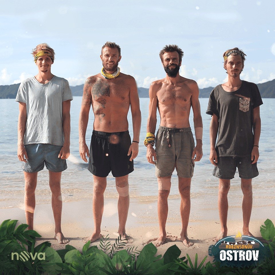 Čtyři největší bojovníci ostrova – Marek, Jakub, David, Martin