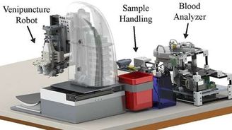 Nový robot dokáže odebírat krev ze žíly a testovat ji