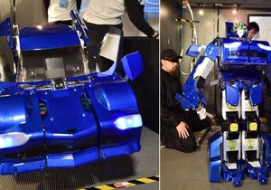 Japonský robot se skutečně skládá do auta jako Transformer.