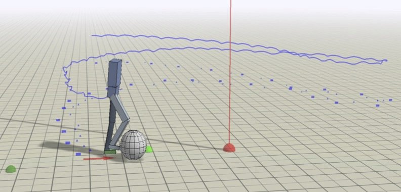 Nový algoritmus dokáže z ničeho naučit robota chodit přes překážky i hrát různé sporty