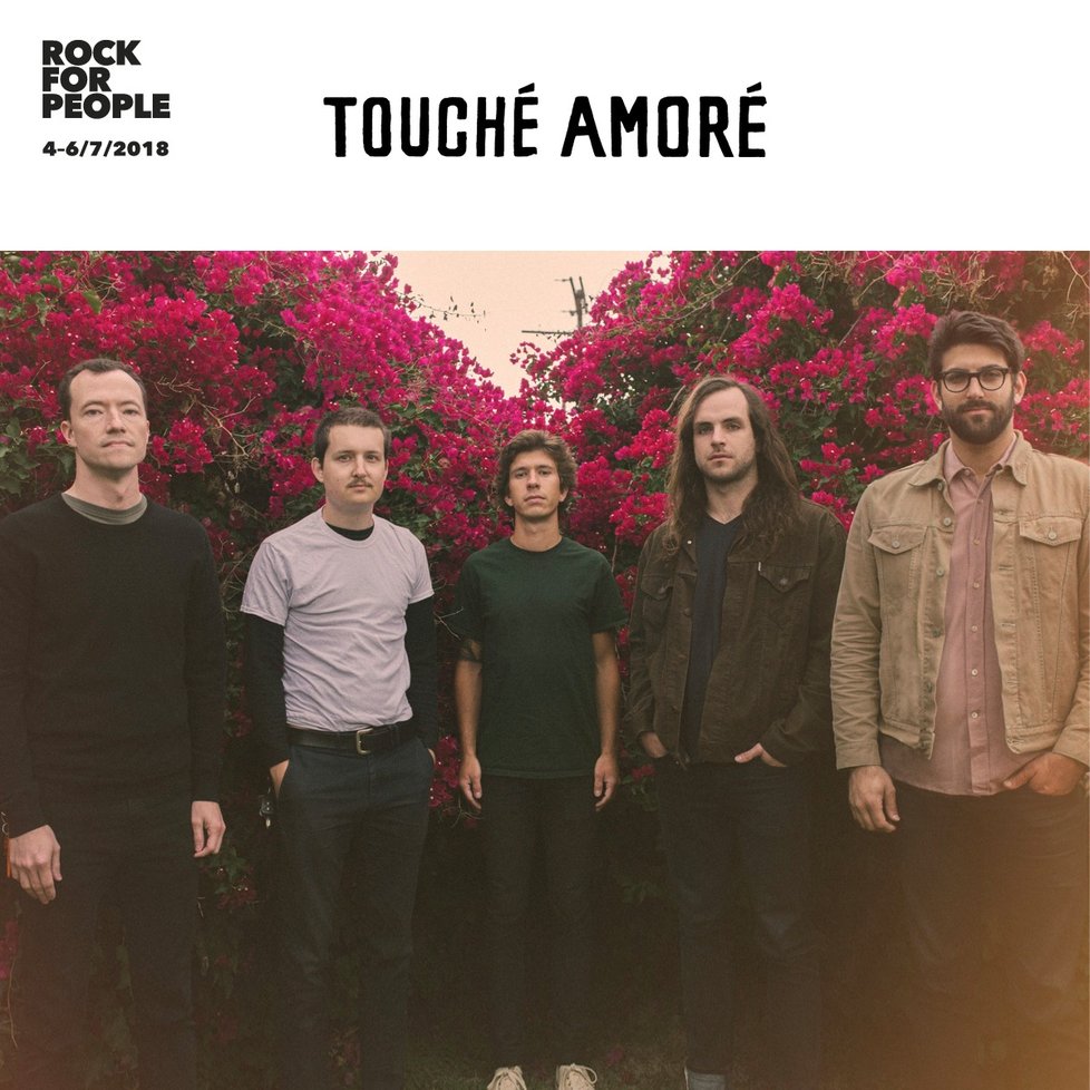 Touché Amoré vystoupí na Rock for People 2018.