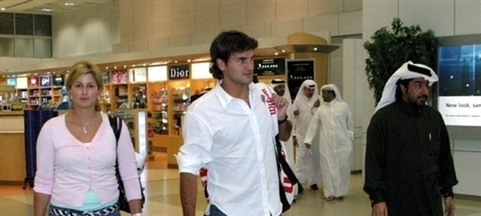 Roger Federer a jeho Mirka