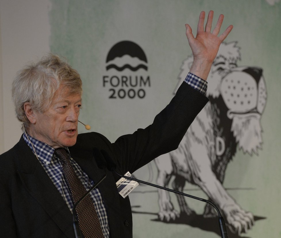 Britský filosof a politolog Roger Scruton v Praze