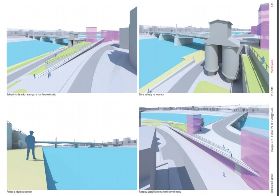 Vizualizace podoby Rohanského mostu