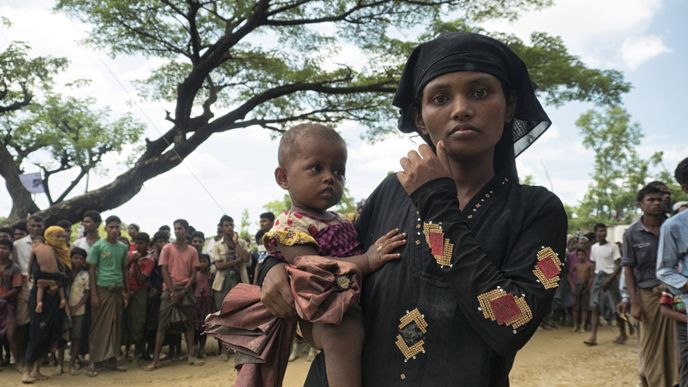 Rohingští uprchlíci na útěku z Barmy do Bangladéše