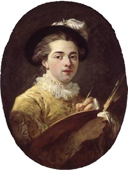Jean-Honoré Fragonard a jeho autoportrét. (60. léta 18. století)