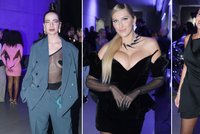 Extravagantní modely domu Mugler představily slavné Češky: Přetékající dekolt Hejdové a nálepky na ňadrech!