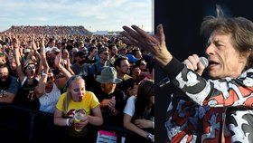 Rolling Stones začali vystoupení za bouřlivého jásotu fanoušků.