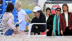 Kameny na písku! Nemocný Mick Jagger a jeho „Stouni“ sbírají síly u moře
