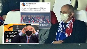 Internet zaplavily vtipy na účast epidemiologa Romana Prymuly na fotbalovém utkání Slavie.