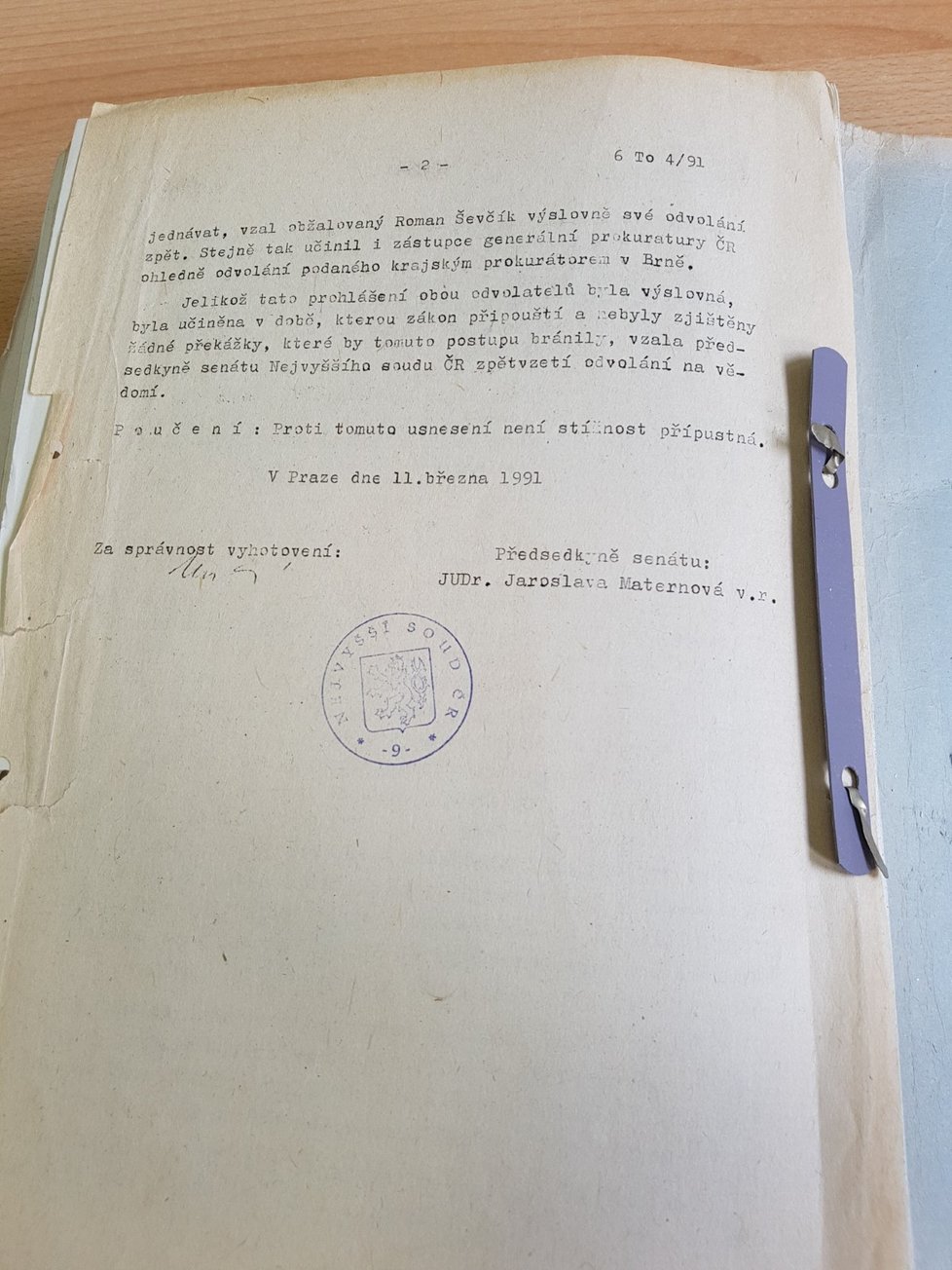 Roman Ševčík vzal raději zpět své odvolání proti 21 letům vězení. Prokurátor mu totiž pohrozil, že pro něj bude v odvolacím řízení žádat trest smrti.