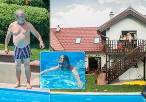 Roman Skamene ukázal bydlení: Denně uplave 100 bazénů!