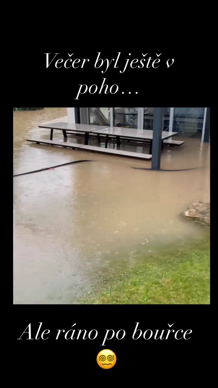 Dům Romana Vojtka po bouřkách zalila voda...