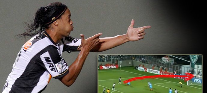 Ronaldinho vykouzlil nádherný gól dloubákem do šibenice.