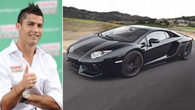 Ronaldo a jeho miláček černé Lamborghini