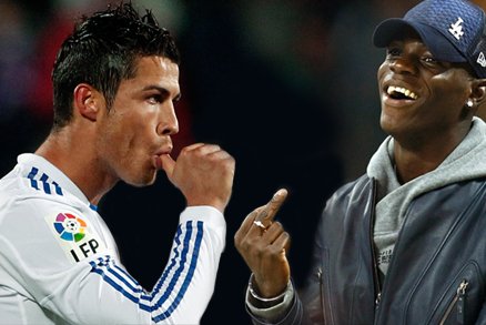 Cristiano Ronaldo a Mario Balotelli