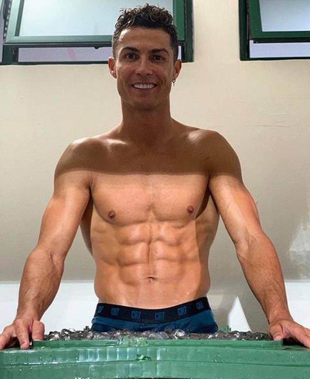 Portugalský svalovec a fotbalista Cristiano Ronaldo