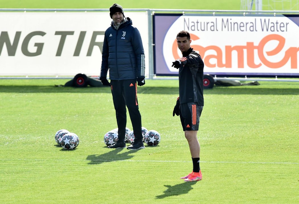 Cristiano Ronaldo během tréninku