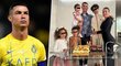 Cristiano Ronaldo oslavil narozeniny se svou rodinou