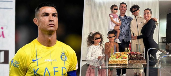Cristiano Ronaldo oslavil narozeniny se svou rodinou