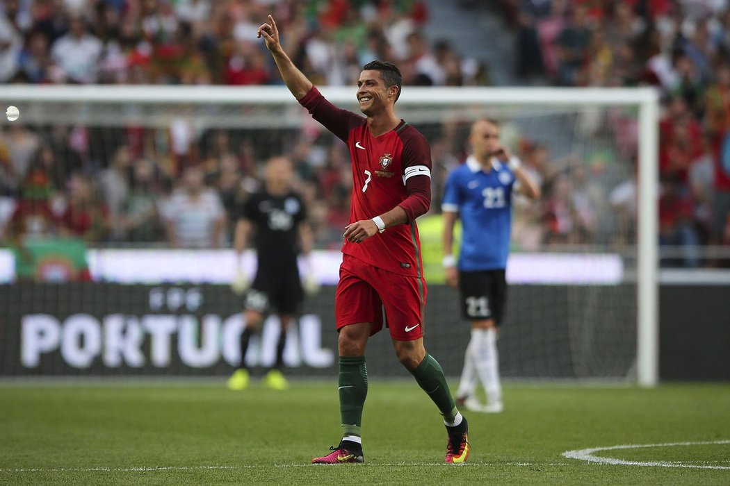 Hvězda Portugalska Cristiano Ronaldo