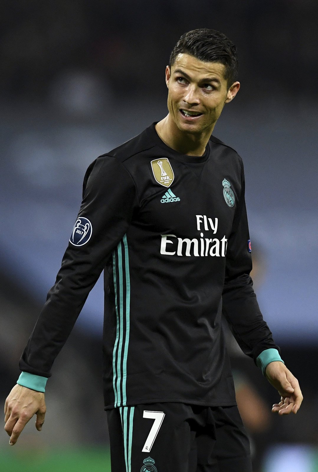 Cristiano Ronaldo v zápase mezi Tottenhamem a Realem Madrid.