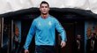 Hvězdný útočník Realu Madrid Cristiano Ronaldo na stadionu Manchesteru City