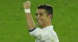 Hvězdný útočník Realu Madrid Cristiano Ronaldo slaví gól