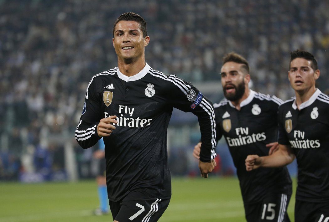 Cristiano Ronaldo slaví gól do sítě Juventusu