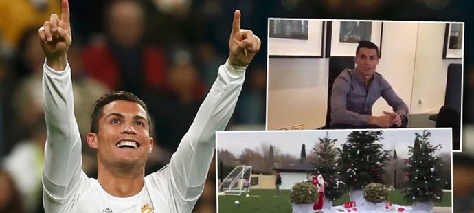 Hvězdný fotbalista Realu Madrid Cristiano Ronaldo ukázal fanouškům svůj dům