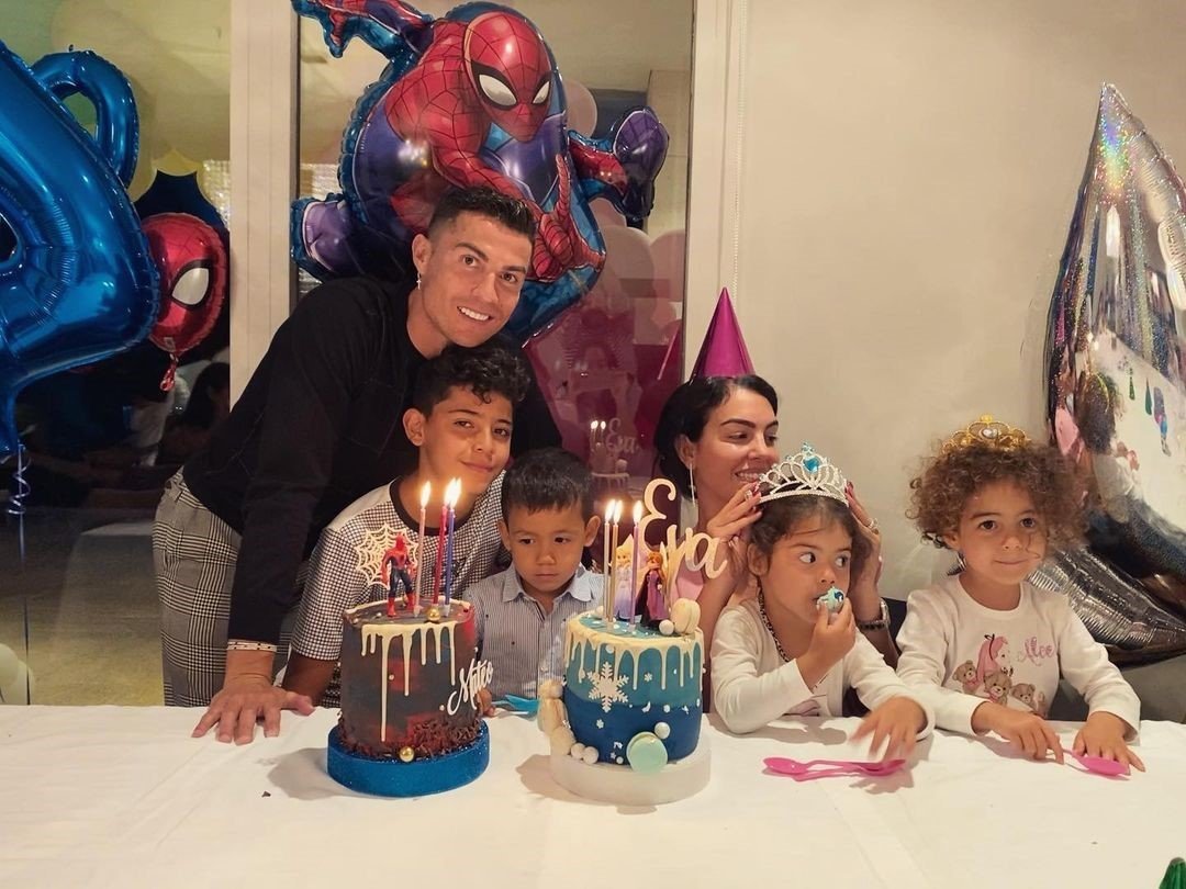 Ronaldo se svými dětmi