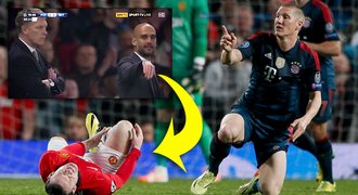 Bayern prskal: Na červenou to nebylo, Rooney pád přihrál