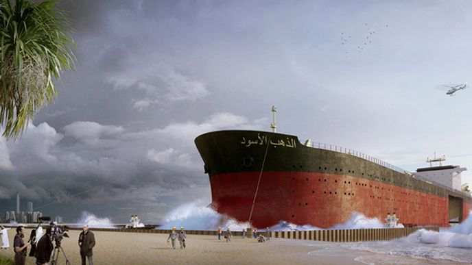 Starý ropný tanker se promění na kulturní a sportovní centrum