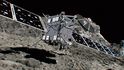 Sonda Rosetta krátce před dopadem na povrch komety