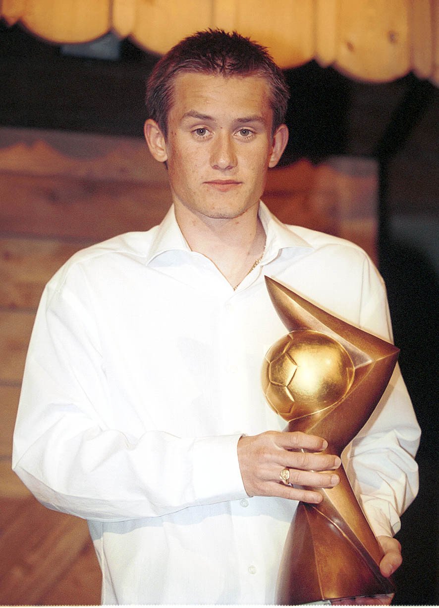 Rok 2002: Tomáš Rosický jako vítěz Zlatého míče.