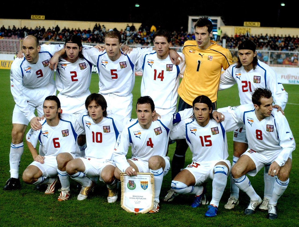 Rok 2004: Český národní tým s Tomášem Rosickým