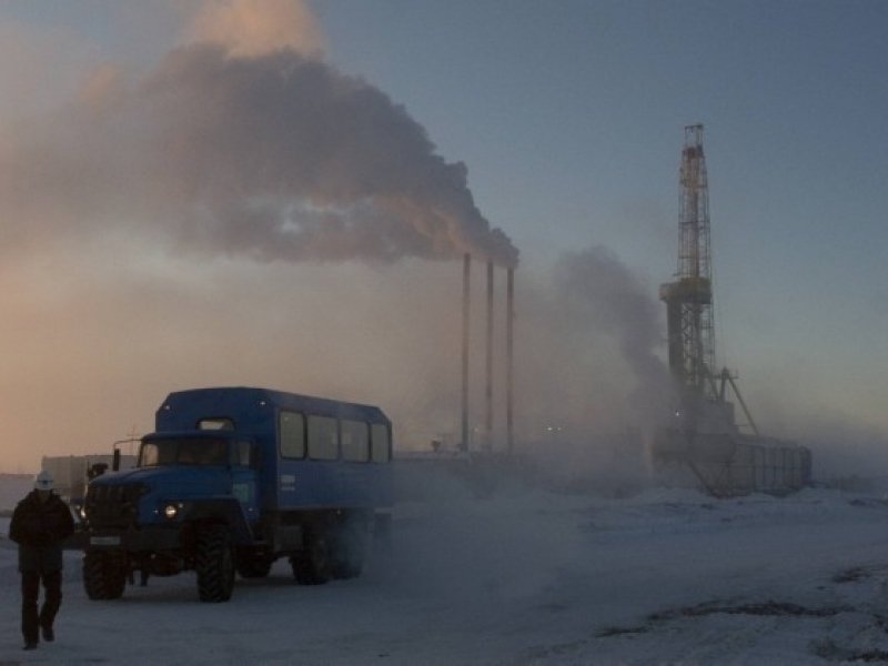 Vankorské ropné pole, východní Sibiř.