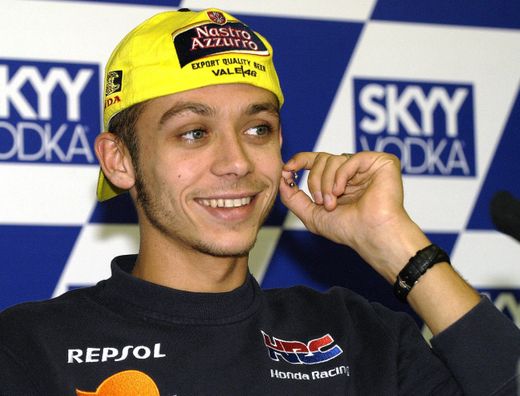 Valentino Rossi na začátku svoji hvězdné kariéry Valentino Rossi na začátku svoji hvězdné kariéry