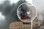 Plameny zachvátily budovu Federální služby bezpečnosti v Rostovu na Donu. (16. března 2023)