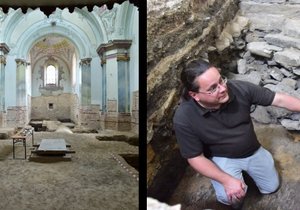 Archeologové našli při průzkumu podlahy kostela sv. Hippolyta ve znojemském Hradišti základy obrovské rotudny patrně z 11. století.