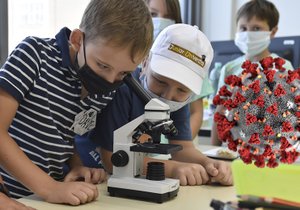 Žáci a studenti od čtvrtka musejí povinně nosit roušky ve společných prostorech škol. První den je měli téměř všichni. Ředitelé škol jsou spokojení a pro zapomnětlivce mají roušky zdarma.